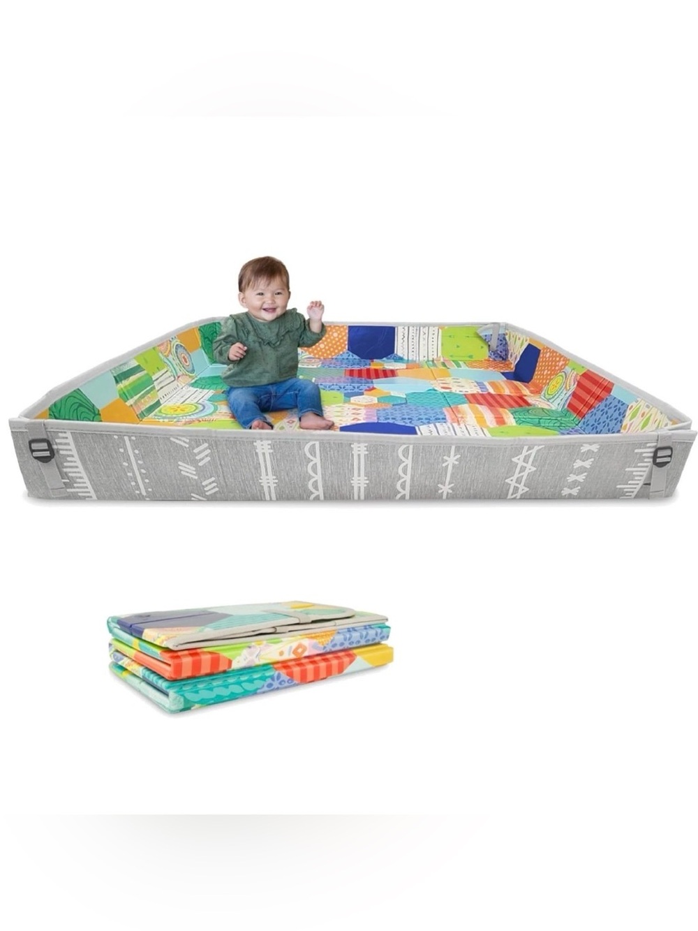 NEW Infantino Go Gaga! 57”x57” Portable Water-Resistant Foam Play Mat